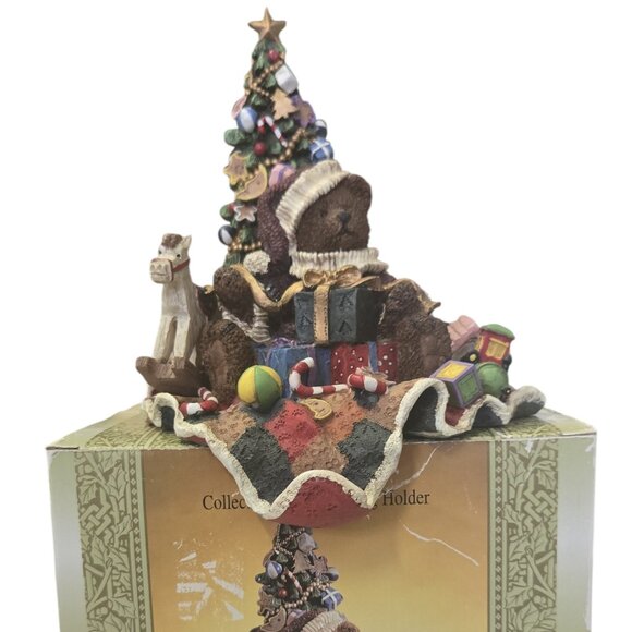 Grandeur Noel Vintage Collectible Teddy Bear Christmas Stocking Holder - Picture 1 of 4